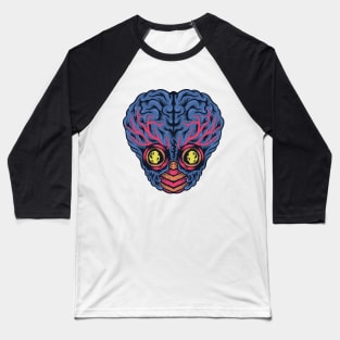 Big Brain Alien Baseball T-Shirt